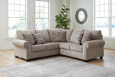 Warmstead Furniture - Ashley Furniture - Claireah Sectional - RAF 3-Piece Sectional / Umber - 90603S4